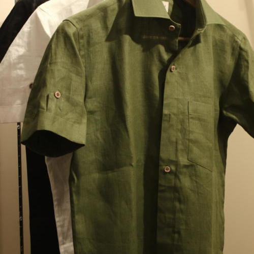 hemp half sleeve shirt