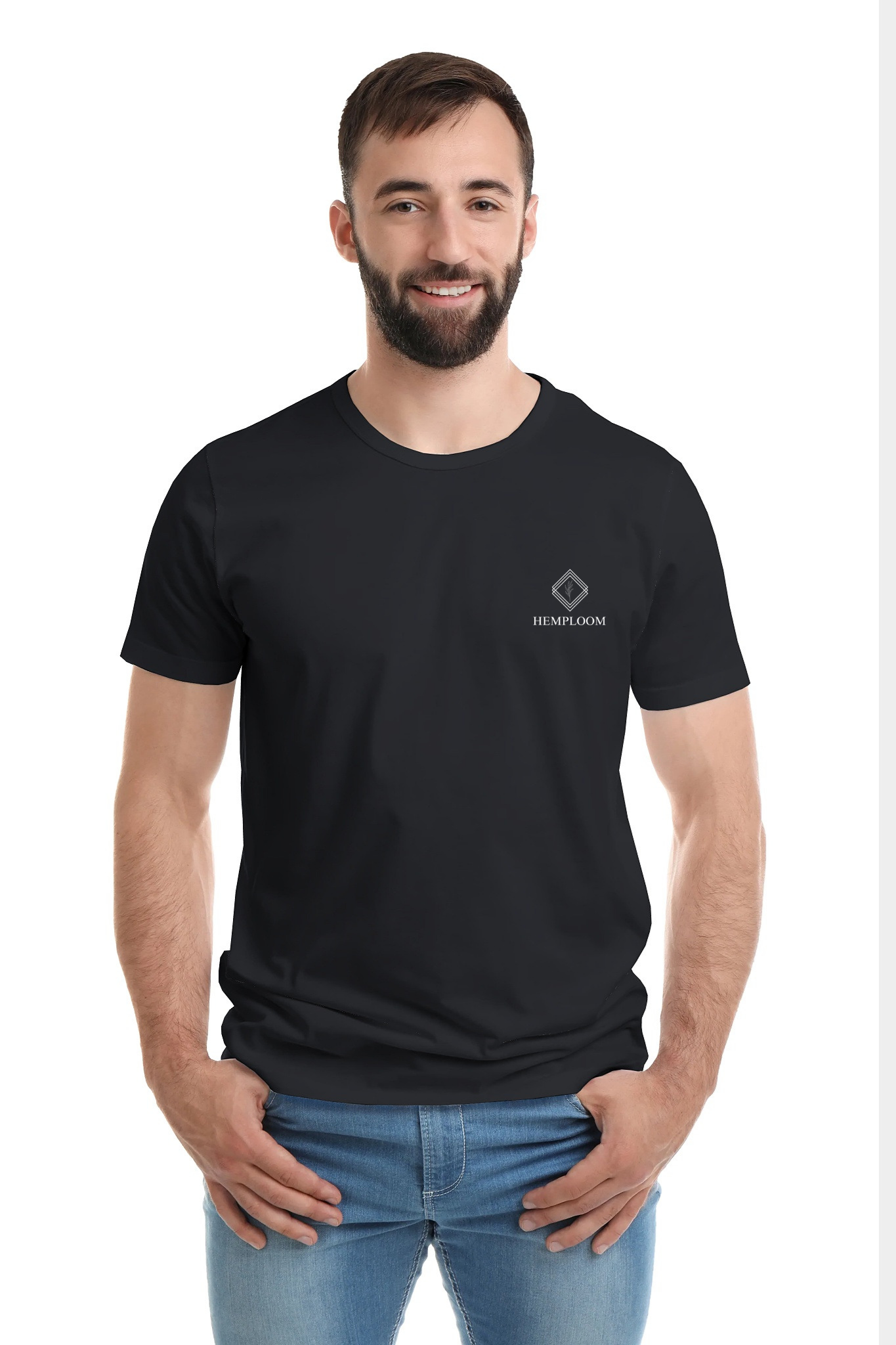 Sustainable Hemp Blend T-Shirt – Black – Hemploom India