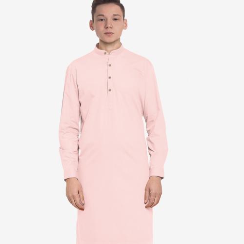 hemp kurta set pink colour