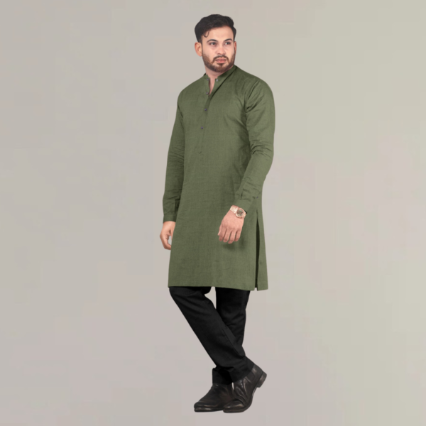 Olive Festive hemp Kurta